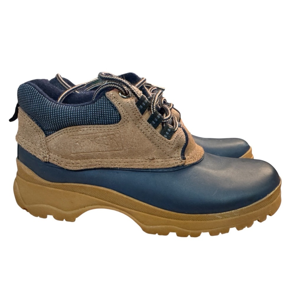 Ranger Thermolite Insulated Duck Boots Blue Tan Suede Rubber Women's 8
